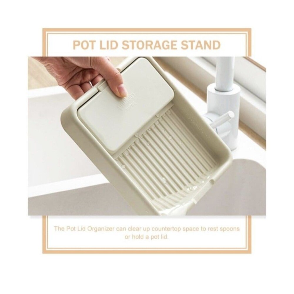 Foldable Pot Lid Spoon Rest Rack Kitchen Spatula Ladle Holder Stand NEW! - Picture 4 of 12